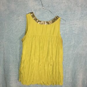lime green sleeveless top L